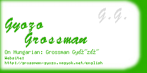 gyozo grossman business card